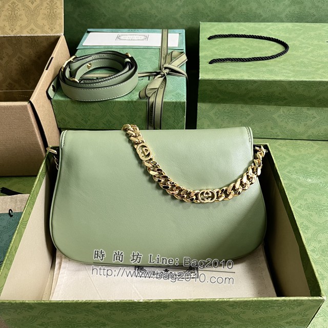 Gucci專櫃古馳最新款Blondie互扣腋下包鏈條女包 jh2309型號 ：699268